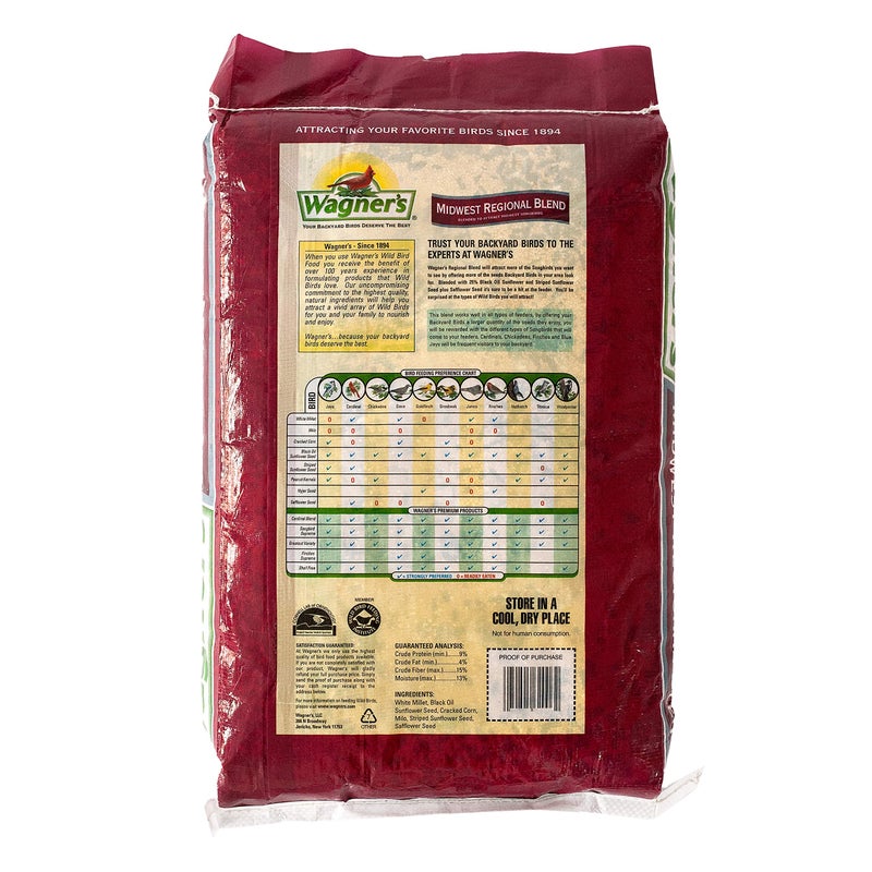 Wagner's 62006 Midwest Regional Blend Wild Bird Food, 20-Pound Bag - Image 2